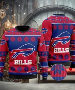 Buffalo Bills Snowflakes Pattern Ugly Christmas Sweaters 1 Buffalo Bills Snowflakes Pattern Ugly Christmas Sweaters