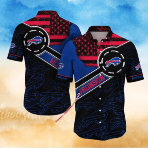 Buffalo Bills Star Spangled Personalized Name Hawaiian Shirt