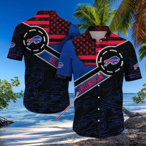 Buffalo Bills Star Spangled Personalized Name Hawaiian Shirt