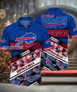 Buffalo Bills Striped Floral Sport Hawaiian Shirt