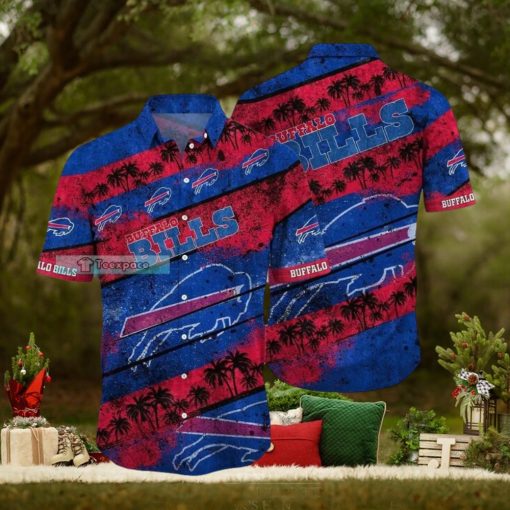 Buffalo Bills Stripes Floral Sunset Hawaiian Shirt