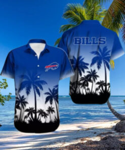 Buffalo Bills Sunset Palm Silhouette Hawaiian Shirt