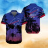 Buffalo Bills Sunset Split Personalized Name Hawaiian Shirt