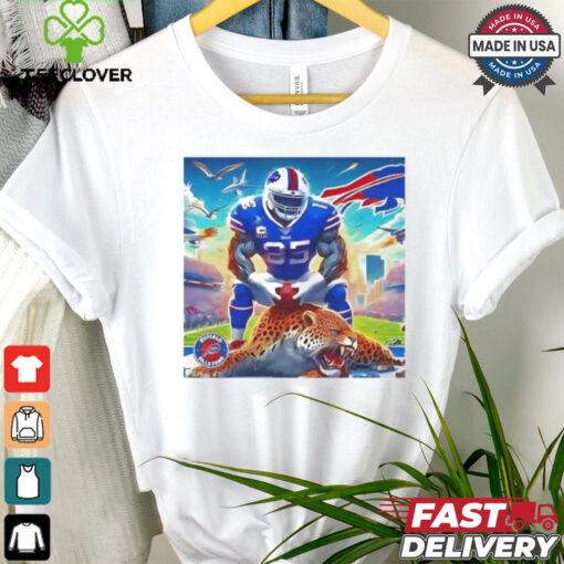 Buffalo Bills Taron Johnson pumped the Jacksonville Jaguars shirt