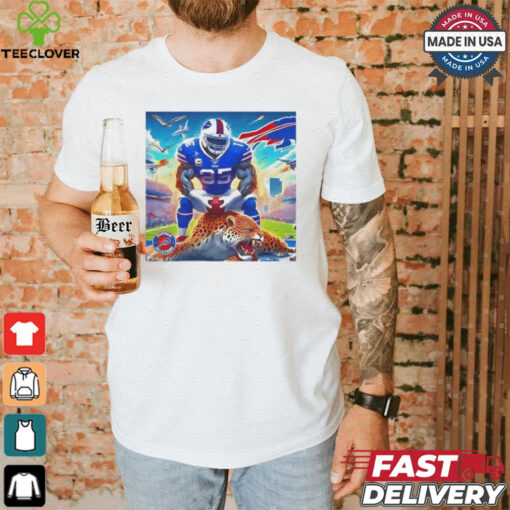 Buffalo Bills Taron Johnson pumped the Jacksonville Jaguars shirt