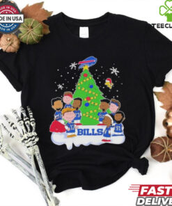 Buffalo Bills Team Players Cosplay Peanuts Characters Merry Christmas Shirt