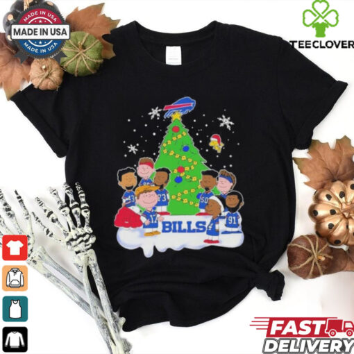Buffalo Bills Team Players Cosplay Peanuts Characters Merry Christmas Shirt
