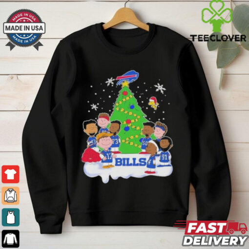 Buffalo Bills Team Players Cosplay Peanuts Characters Merry Christmas Shirt