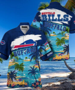 Buffalo Bills Tropical Beach Personalized Hawaiian Shirt