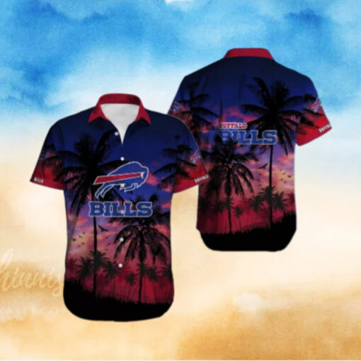 Buffalo Bills Tropical Bloom Gradient Hawaiian Shirt