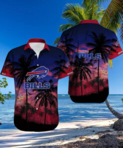 Buffalo Bills Tropical Bloom Gradient Hawaiian Shirt