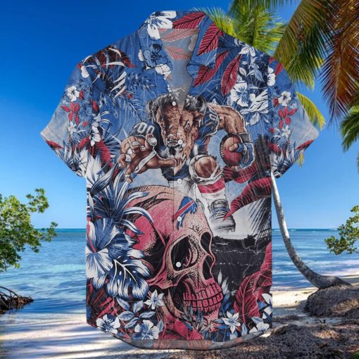 Buffalo Bills Tropical Skull NFL Design 4 Beach Hawaiian Shirt Men And Women For Fans Gift