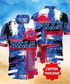 Buffalo Bills Vibrant Splash Personalized Hawaiian Shirt