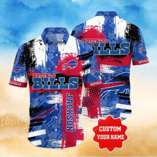 Buffalo Bills Vibrant Splash Personalized Hawaiian Shirt