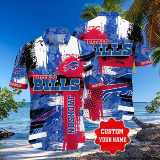 Buffalo Bills Vibrant Splash Personalized Hawaiian Shirt