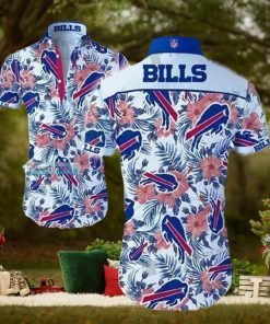 Buffalo Bills White Floral Pattern Hawaiian Shirt