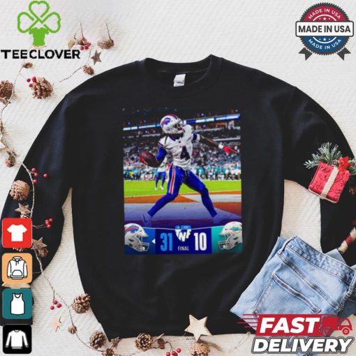 Buffalo Bills Wins 31 10 Miami Dolphins September 2024 Throwback Night Football Final Score Shirt