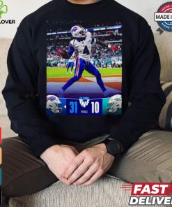Buffalo Bills Wins 31 10 Miami Dolphins September 2024 Throwback Night Football Final Score Shirt