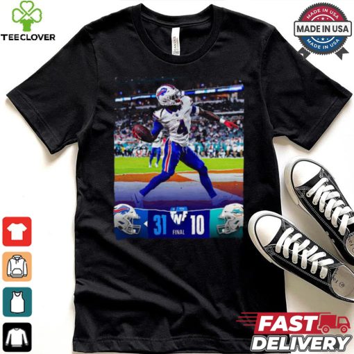 Buffalo Bills Wins 31 10 Miami Dolphins September 2024 Throwback Night Football Final Score Shirt