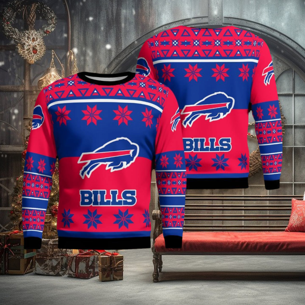 Buffalo Bills Winter Knitted Christmas Sweater All Over Print Gift For Fans Buffalo Bills Winter Knitted Christmas Sweater All Over Print Gift For Fans