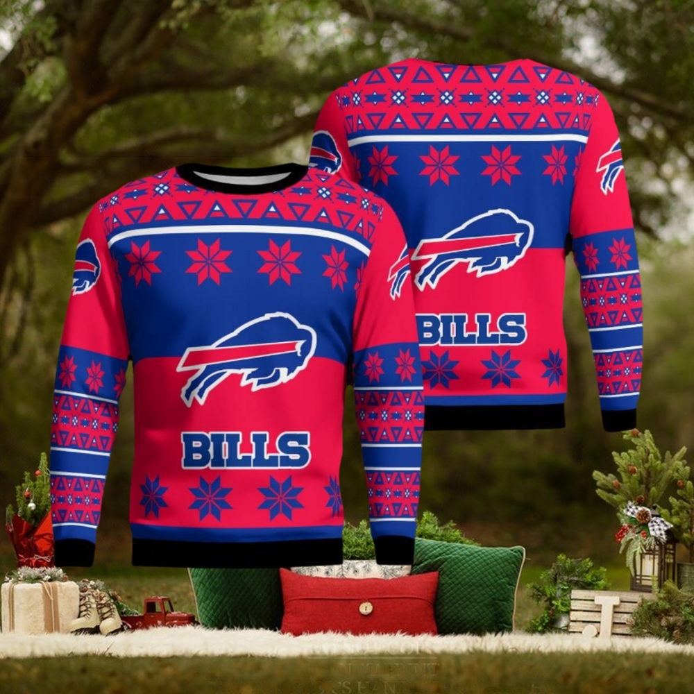 Buffalo Bills Winter Knitted Christmas Sweater All Over Print Gift For Fans Buffalo Bills Winter Knitted Christmas Sweater All Over Print Gift For Fans
