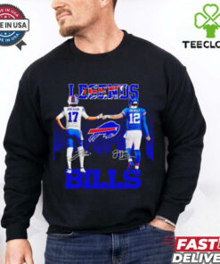 Buffalo Bills legend Josh Allen and Jim Kelly signatures shirt