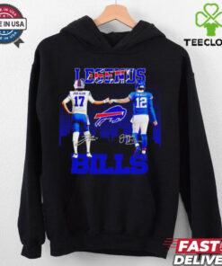 Buffalo Bills legend Josh Allen and Jim Kelly signatures hoodie, sweater, longsleeve, shirt v-neck, t-shirt