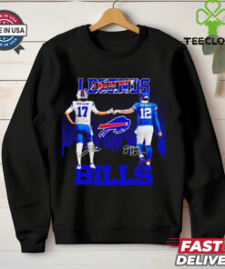 Buffalo Bills legend Josh Allen and Jim Kelly signatures hoodie, sweater, longsleeve, shirt v-neck, t-shirt