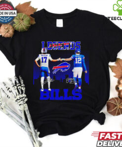 Buffalo Bills legend Josh Allen and Jim Kelly signatures hoodie, sweater, longsleeve, shirt v-neck, t-shirt