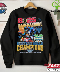 Buffalo Bulls 2025 Bahamas Bowl Champions NCAA Mascot T Shirts