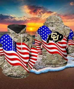 Buffalo Bulls NCAA US Flag Camo Veteran 3D Printed Hoodie