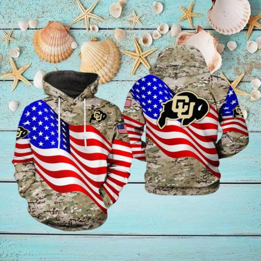 Buffalo Bulls NCAA US Flag Camo Veteran 3D Printed Hoodie