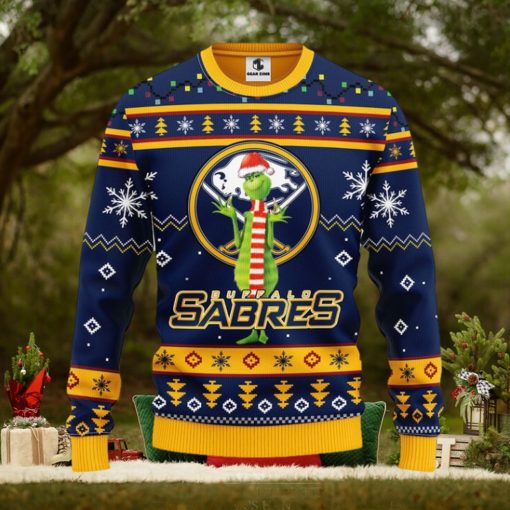 Buffalo Sabres Funny Grinch Christmas Ugly Sweater