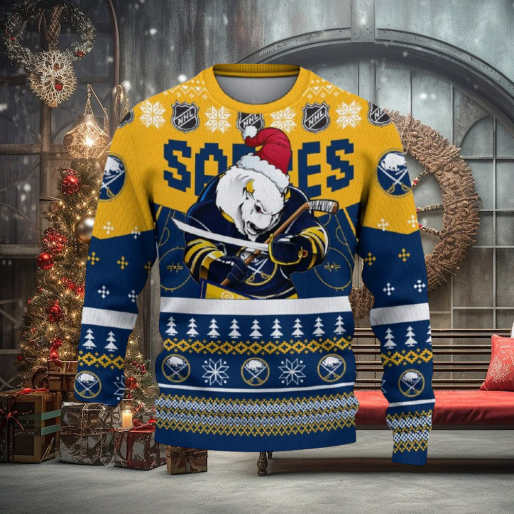 Buffalo Sabres Funny Ugly Christmas Sweater Angry For Men And Women Custom Name Gift Fans Buffalo Sabres Funny Ugly Christmas Sweater Angry For Men And Women Custom Name Gift Fans