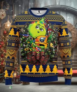 Buffalo Sabres Grinch Hug Christmas Ugly Sweater Christmas Gift For Fans Party Hoiliday Gift