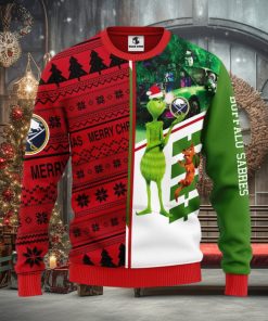 Buffalo Sabres Grinch & Scooby doo Christmas Ugly Sweater 3D Christmas Xmas Sweater