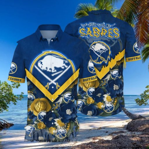 Buffalo Sabres NHL Floral All Over Printed Classic Hawaiian Shirt