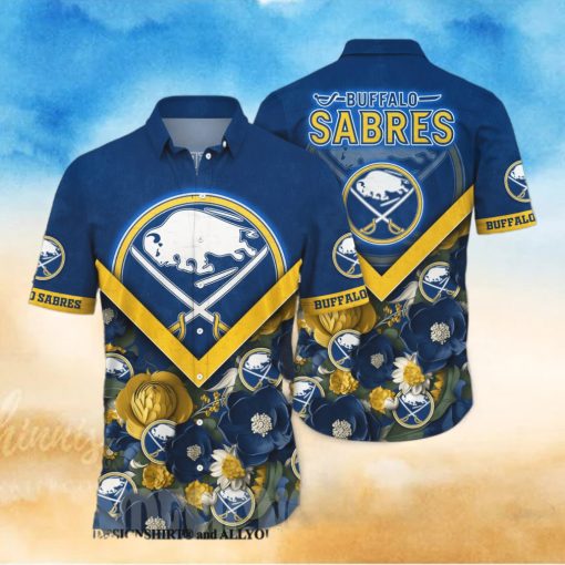 Buffalo Sabres NHL Floral All Over Printed Classic Hawaiian Shirt