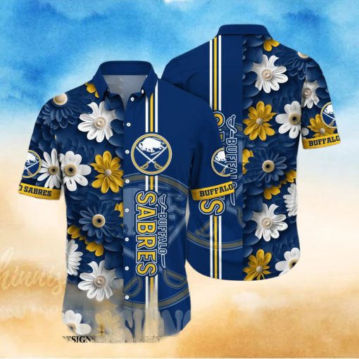 Buffalo Sabres NHL Flower Full Print Hawaiian Shirt