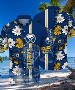 Buffalo Sabres NHL Flower Full Print Hawaiian Shirt