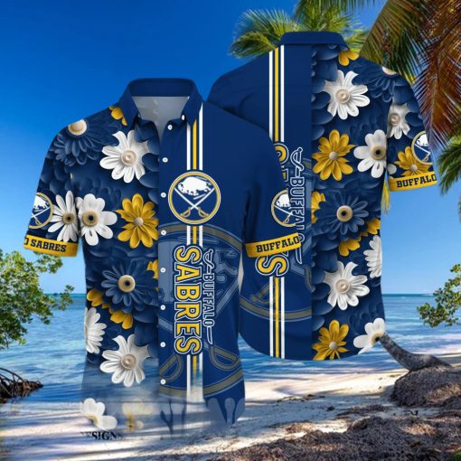 Buffalo Sabres NHL Flower Full Print Hawaiian Shirt