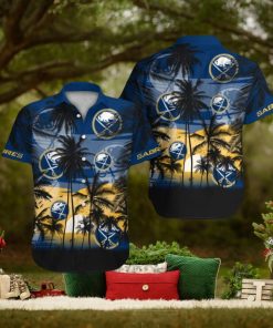 Buffalo Sabres Short Sleeve Button Up Tropical Shirt Hawaiian Shirt