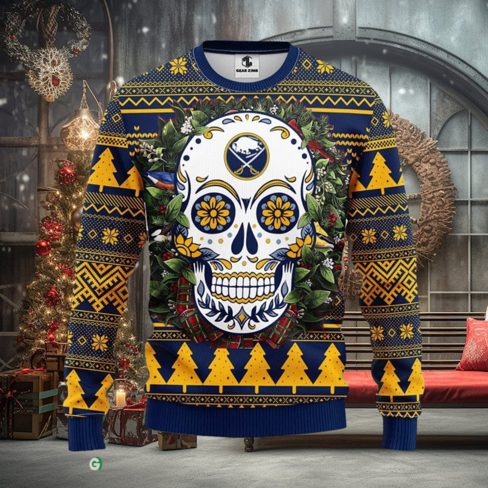 Buffalo Sabres Skull Flower Ugly Xmas Ugly Christmas Sweater Best Christmas Gift Ideas Buffalo Sabres Skull Flower Ugly Xmas Ugly Christmas Sweater Best Christmas Gift Ideas