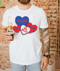 Buffalo Valentine hearts Go Bills shirt