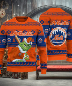 New York Mets Grinch Christmas Ugly Sweater