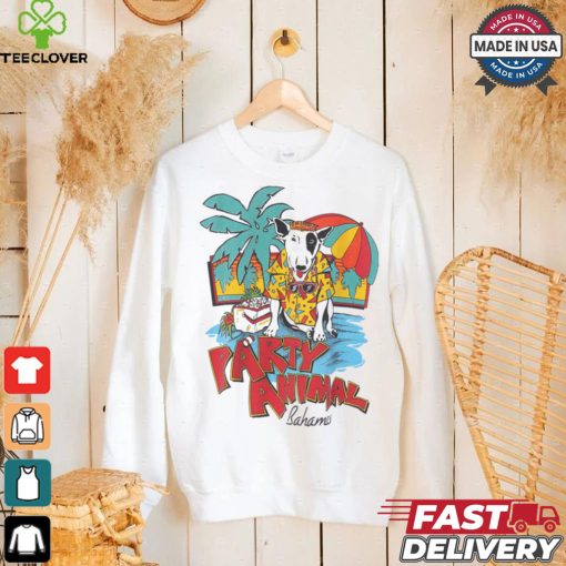 Bull Terrier Party Animal Bahamas Destination shirt
