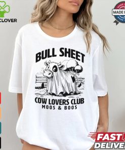 Bull sheet cow lovers club moos and boo shirt