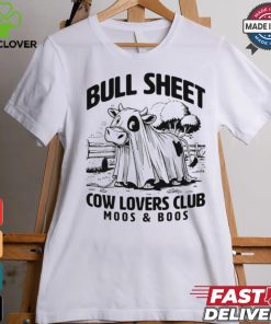 Bull sheet cow lovers club moos and boo shirt
