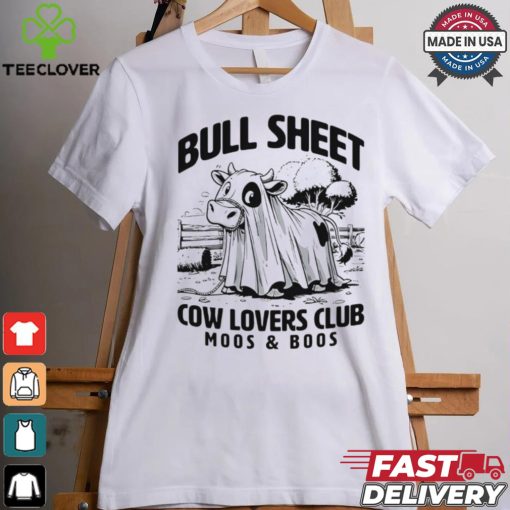 Bull sheet cow lovers club moos and boo shirt