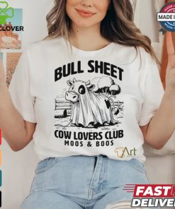 Bull sheet cow lovers club moos and boo shirt